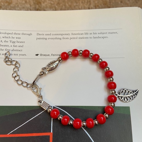 Glazed Ceramic Bead Bracelet Boho - Picture 3 of 7